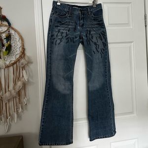 “Express Jeans” Mid rise boot cut denim